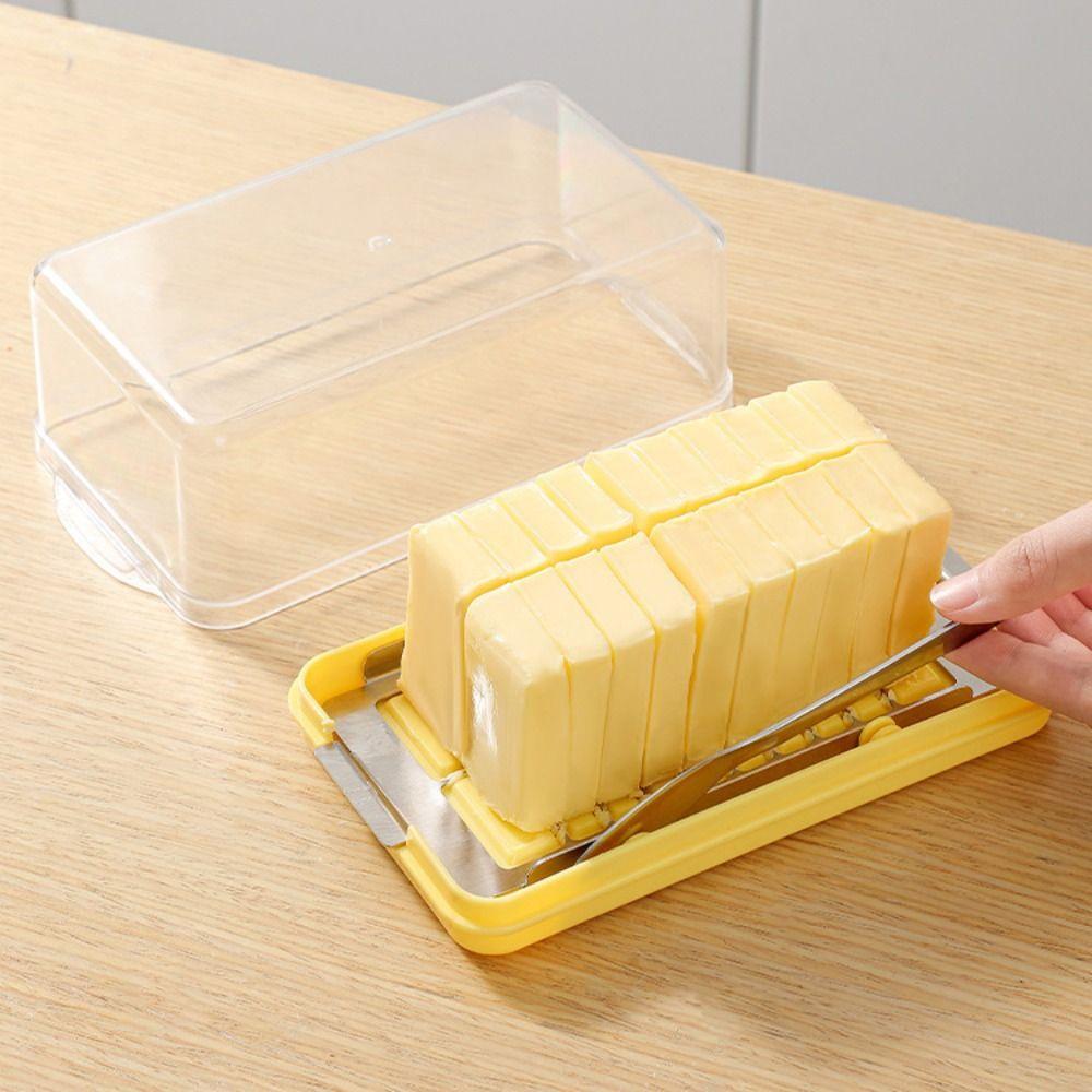 Fresh Butter Container Covered Cheese Baking Storage Convenient Butter Cutter Storage Box