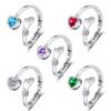 Graviertes Diamant-Liebesumarmungs-Öffnungsbares Partnerring-Set für Damen - Schmuck im europäischen & amerikanischen Stil