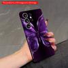 2DFlat Samsung Phone Case Purple Butterfly Glow Design Phone Case Applicable To Galaxy S23 S24 S25ULTRA S26 A12 A14 A15 A16 A54 A55