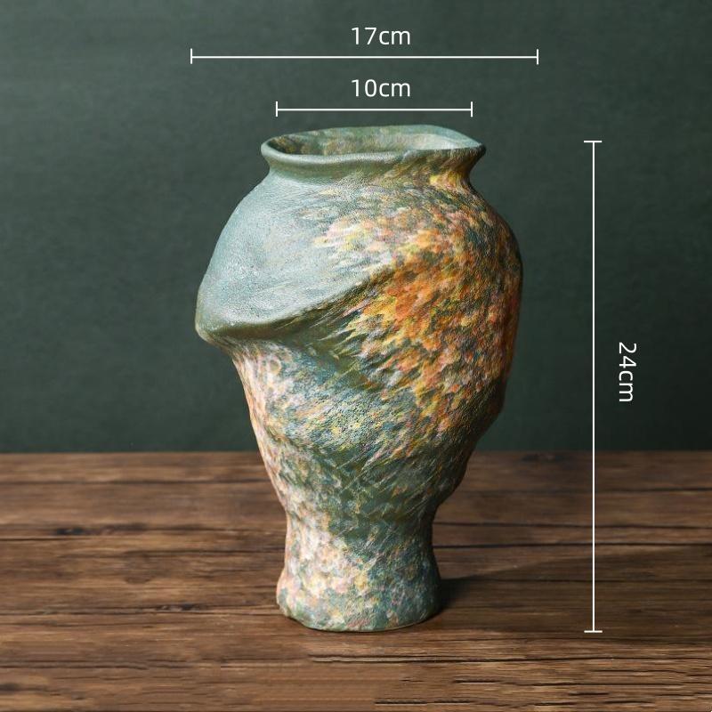 Keramikvase Handgefertigt Grobkeramik Blumenvase Keramik Handwerk Blumenarrangement Zubehör Heimdekoration