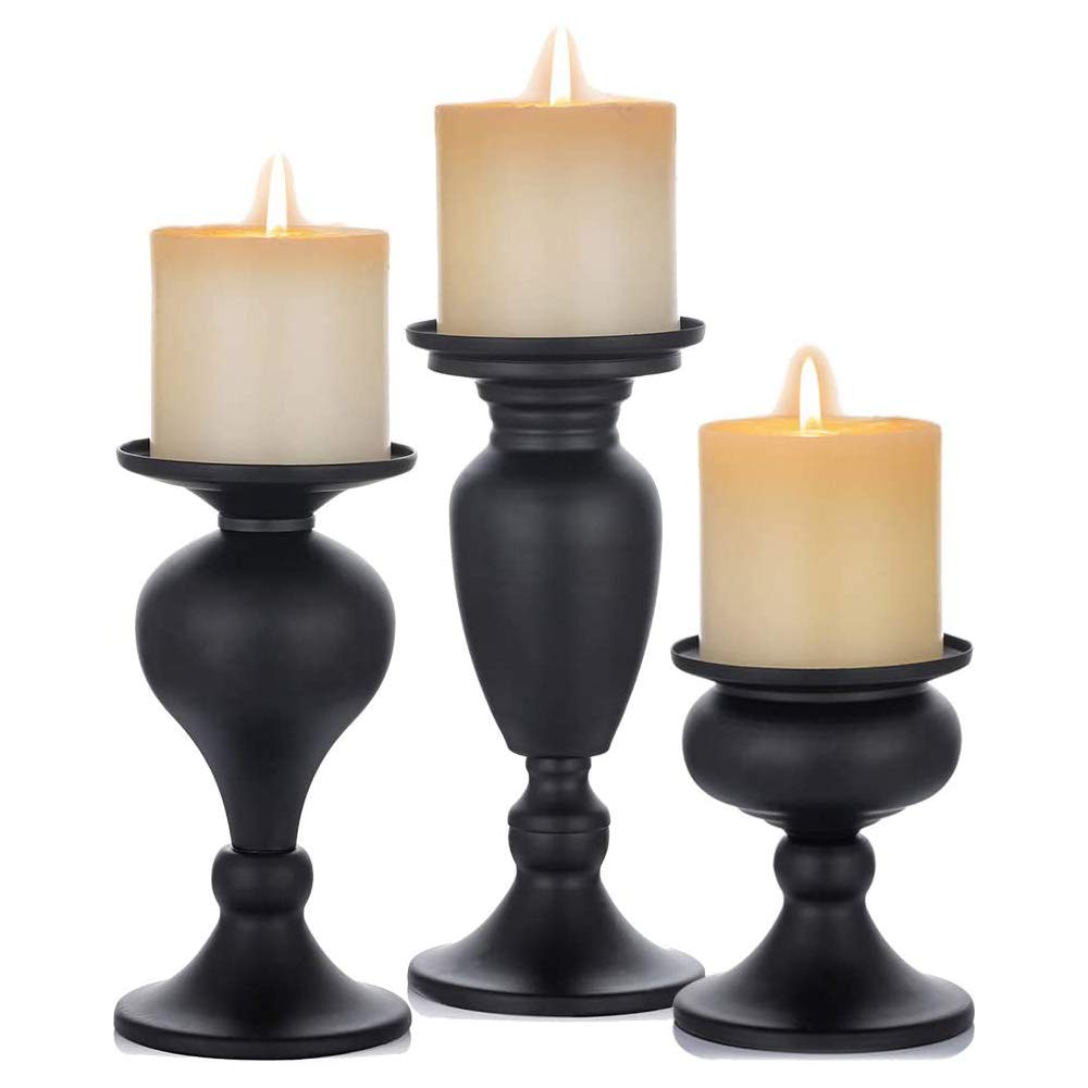 

Подсвечник для чайной свечи Flushbay, подсвечник для стола, держатель для праздничных принадлежностей, подставка, для вечеринки, свадьбы, дня рождения, дома, украшение, (черный)