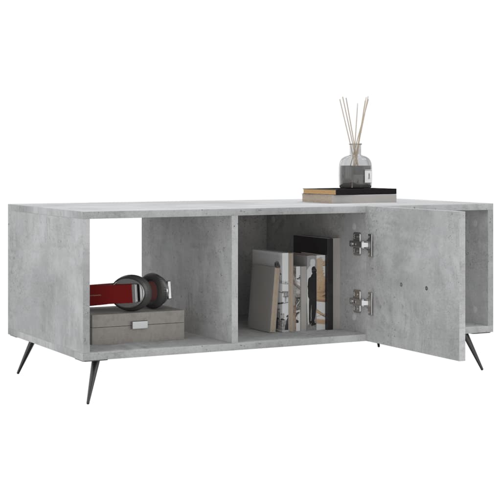 Coffee Table, Concrete Grey, 102x50x40 Cm