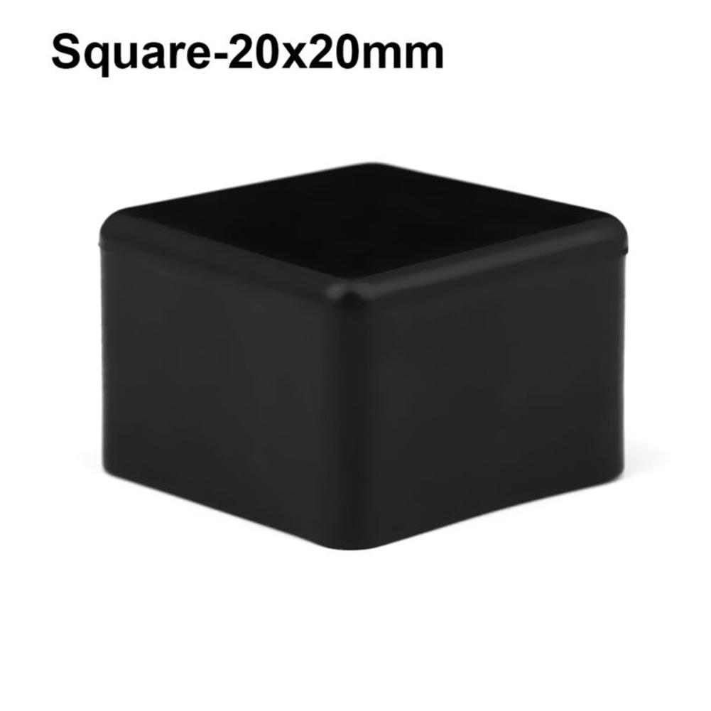 12 Stück Quadratische Gummi-Stuhlbeinpolster PVC Geräuscharm Rutschfest Tischfuß Staubschutz Boden Schutzkissen Stuhlbeinschoner 20-25mm