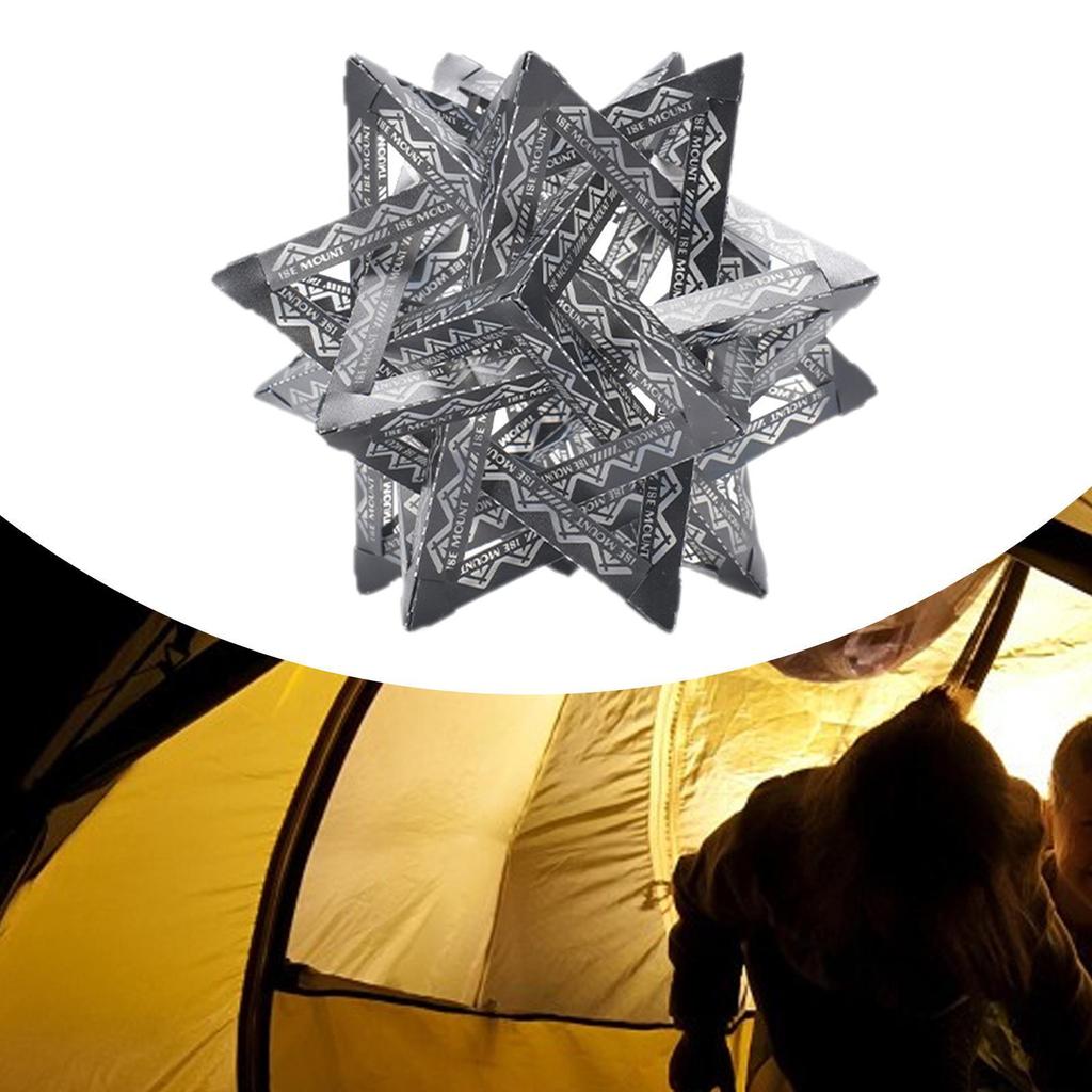 Camping Lamp Shade Decor Easy Assembly Portable Geometric Light Cover Lampshade for Barbecue Fishing