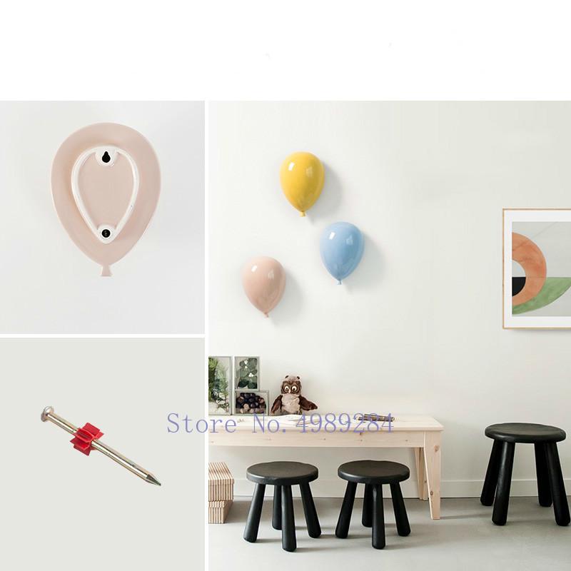 Creative Ceramics Balloon Wall Hanging Wall Decoration Modern Home Background Wall Children's Room Lovely Cartoon Stereoscopic