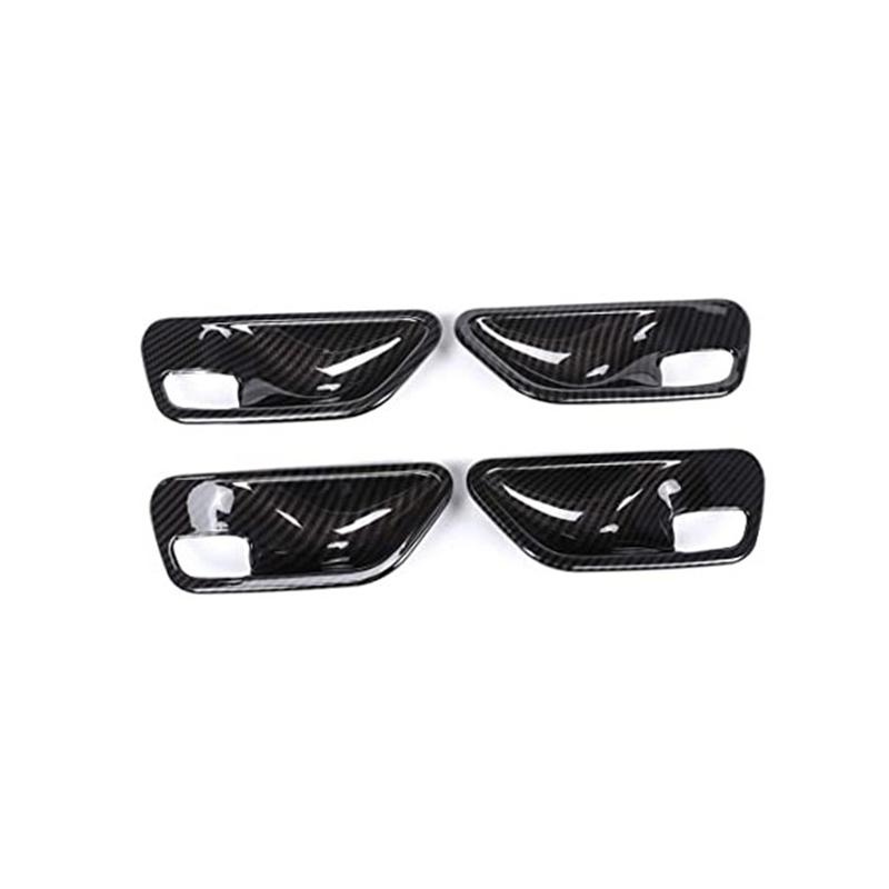 Car Interior Carbon Fiber Door Handle Bowl Cover For BMW 3 Series F30 2013 2014 2015 2016 2017 2018 Car Accessorier