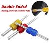 Dual Use Tire Valve Core Stems Remover Portable Valve Core Wrench  Universal