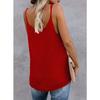 Women Loose Striped Color Block Round Neck Sleeveless Knit Tank Top