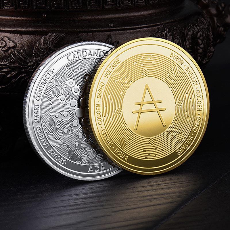 Plated Cardano Ada Coin Cryptocurrency Physical Collection Metal Coin