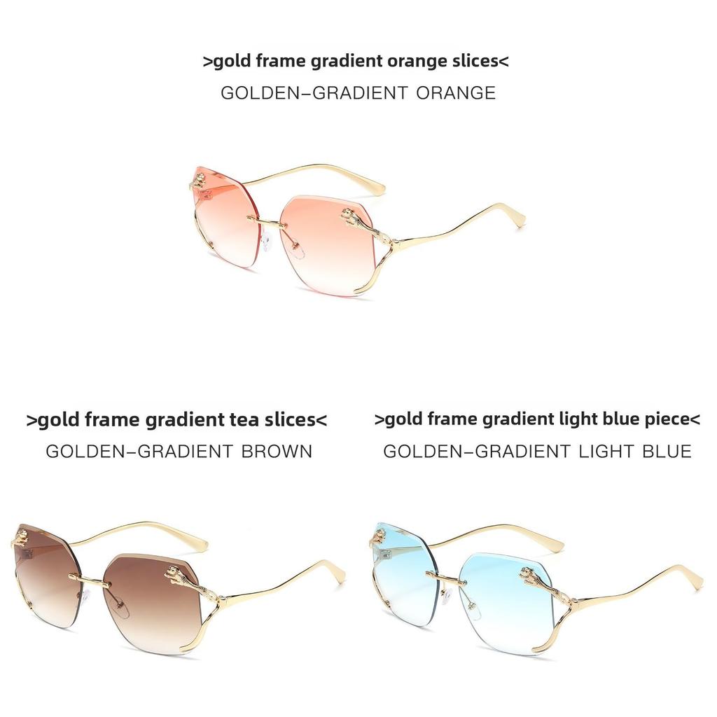 Leopard Head Minimalist Unisex Sunglasses With Uv400 Protection For Fashionable Outings