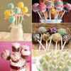 100Pcs White Plastic Lollipop Sticks Hollow Core Lollipop Sucker Sticks For Party Dining Chocolate Sugar Candy