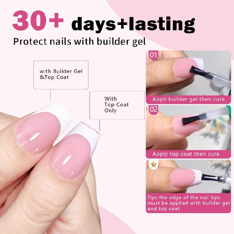 150 Pieces French Manicure Press On Nail with Pre Coated Base Easy To Apply False Nail T for Creating Stylish Nail Art