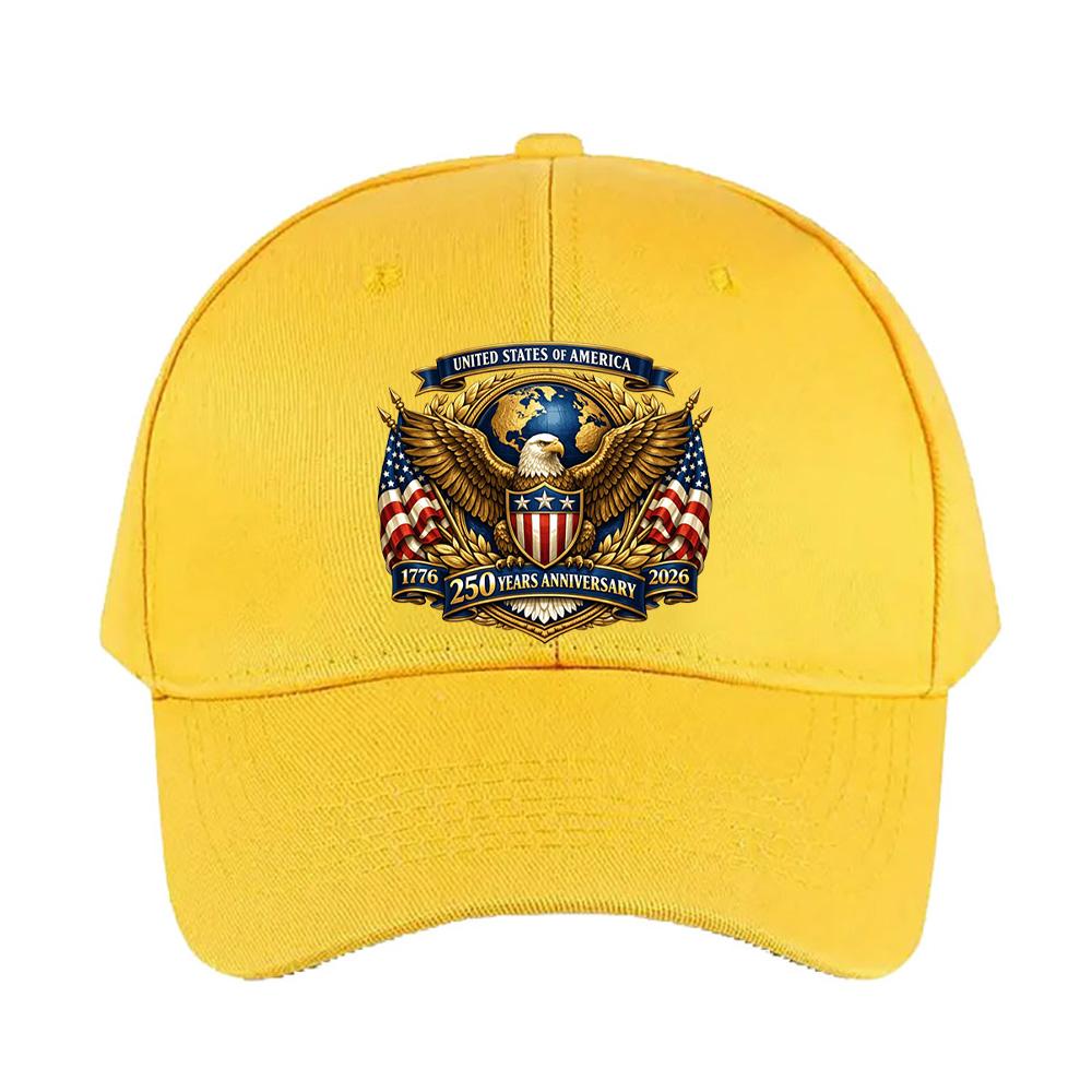 USA Th Anniversary Patriotic Eagle Woman Man Baseball Cap Adult Adjustable with Curved Brim Hiking Fishing Hat