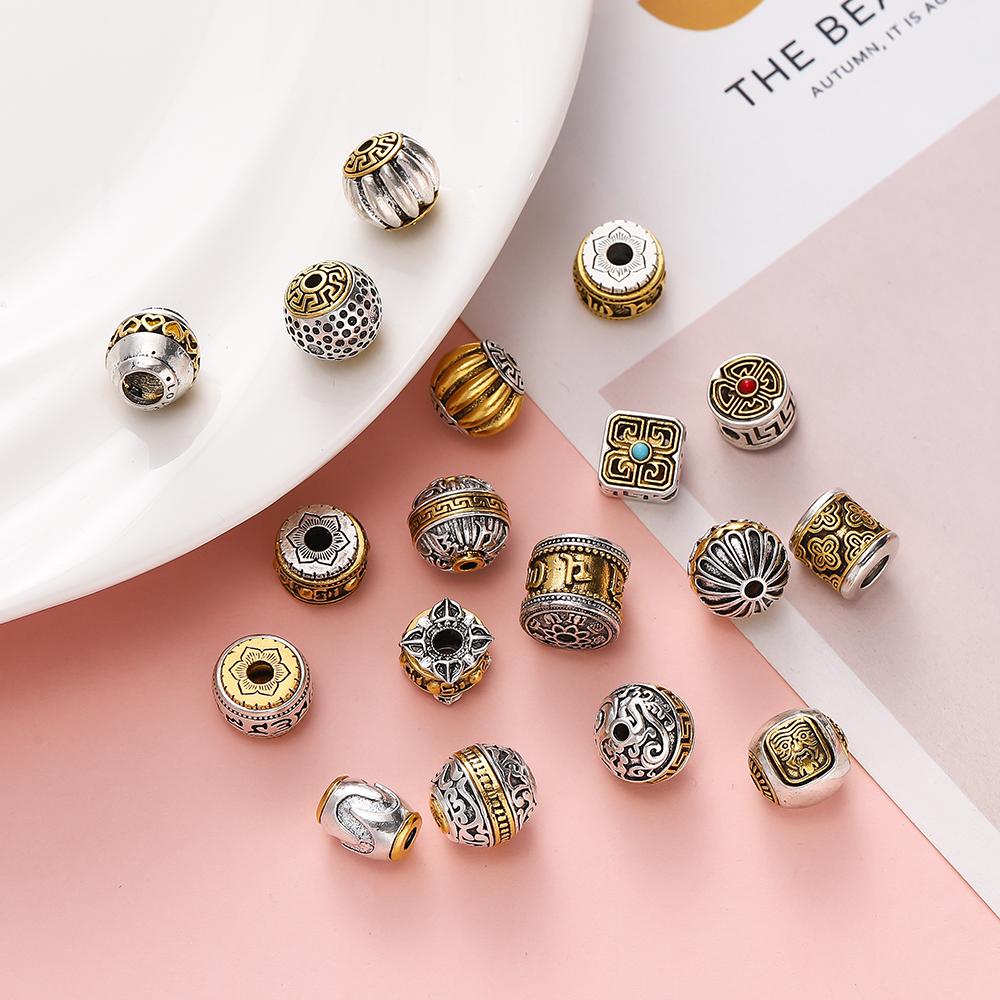 5pcs/lot Alloy Spacer Beads Metal Color Irregular Bead for DIY Jewelry Bracelet Necklace Making Findings Supplies Accessories