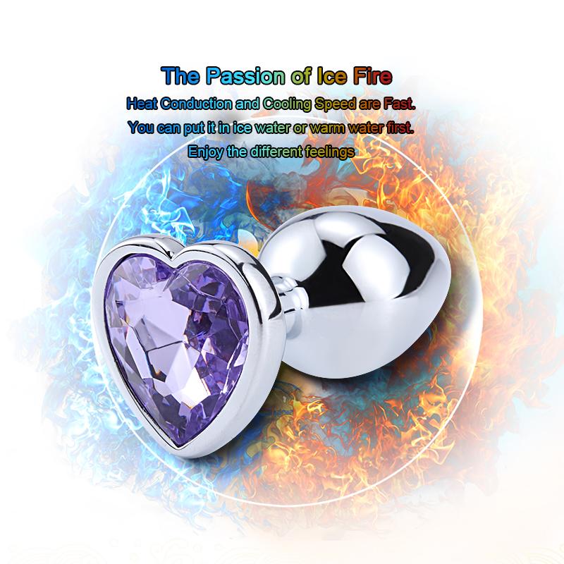 Kovový anální kolík 3velikostní anální kolík pro začátečníky Masturbační nástroj na sex Masážní přístroj pro dospělé Sexuální hračky Jelly Color Buttplug na masáž prostaty 18