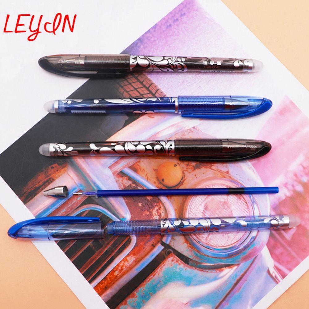 6Pcs Erasable Pen Gel Pen Durable Plastic Ink Blue 0.5mm Useful Student Erasable School Pen Stationery Supplies