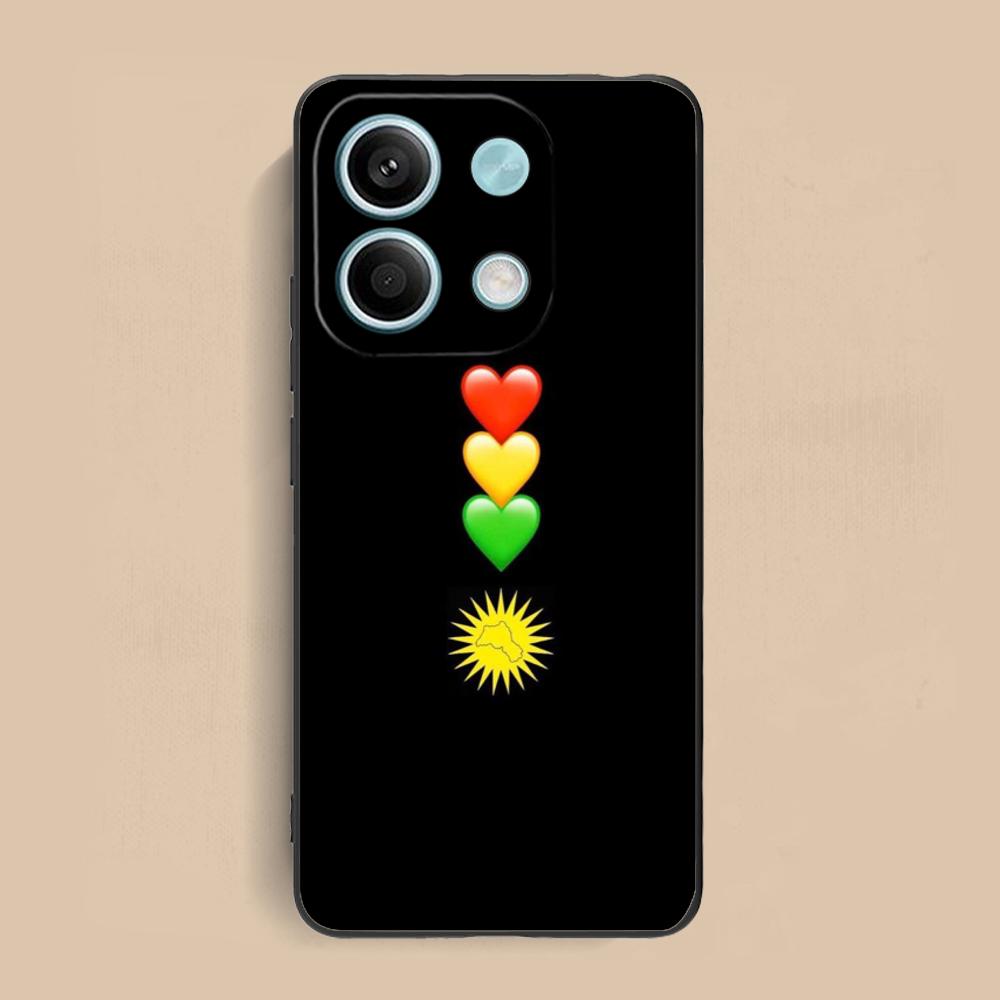 Kurdistan Flag Mobile Cell Phone Case for Xiaomi Redmi Note 14 13 12 11 S Pro Plus 4G 5G Colorful Printing Cover Cover Pretty