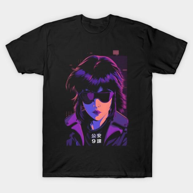 Major Motoko Kusanagi Public Security Section 9 Anime Waifu Black T-Shirt V9 Unisex T-Shirt XXXXL