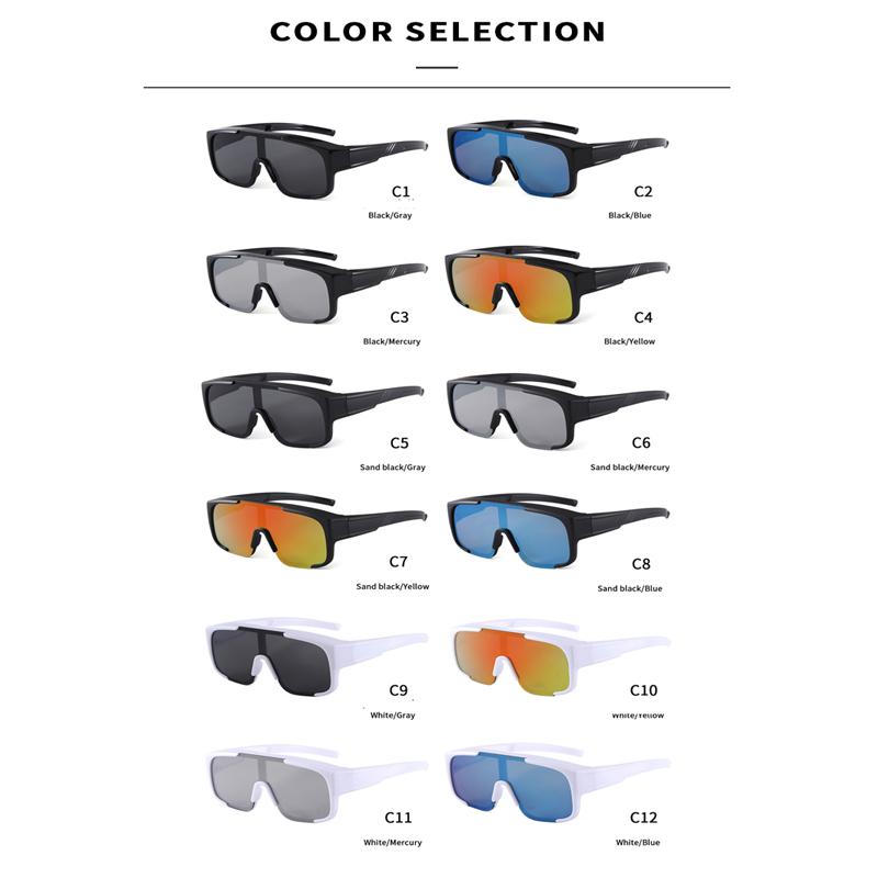 New Fashion Cycling Sunglasses Men And Women Anti-fog Windproof Motorcycle Driving Goggles Fishing Hiking Outdoor Oversized Eyewear