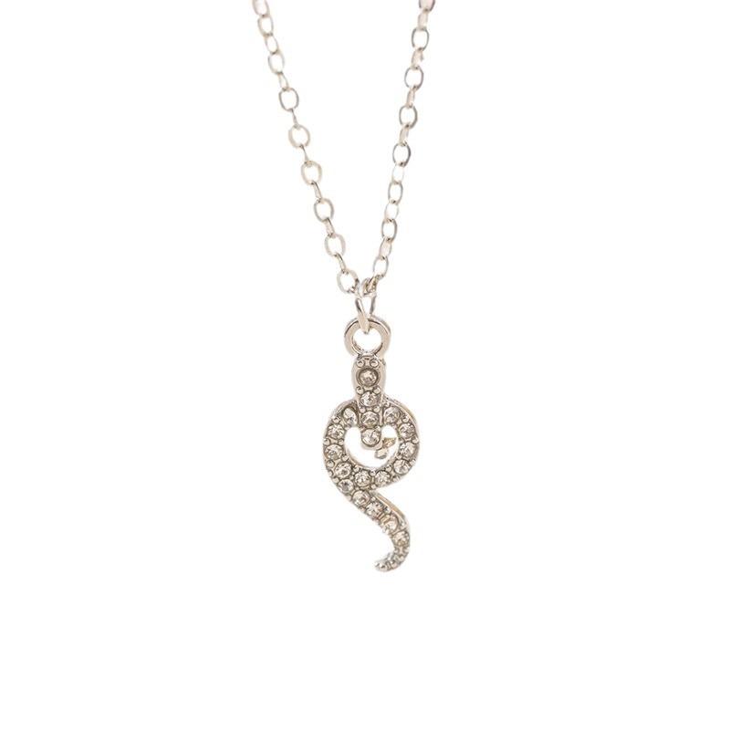Alloy Diamond Cross Pendant Jewelry Women's Versatile Geometric Necklace Animal Snake Necklace