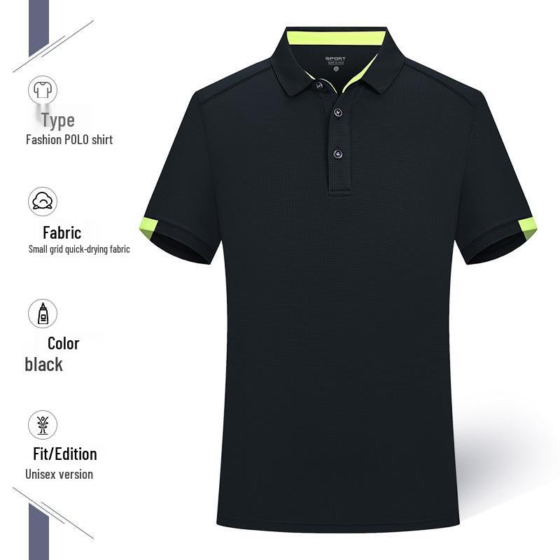 Unisex Custom Logo Quick-Dry Ice Silk Polo T-Shirt for Work & Events – Short Sleeve, Summer Style