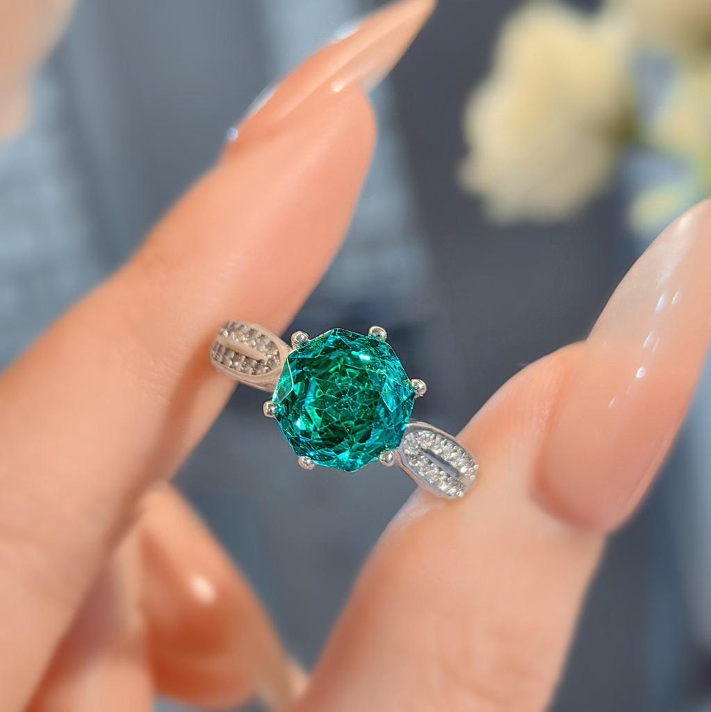 Elegant Blue Tanzanite Octagonal Pendant Set with Rose Cut Diamonds and Stud Earrings for Women