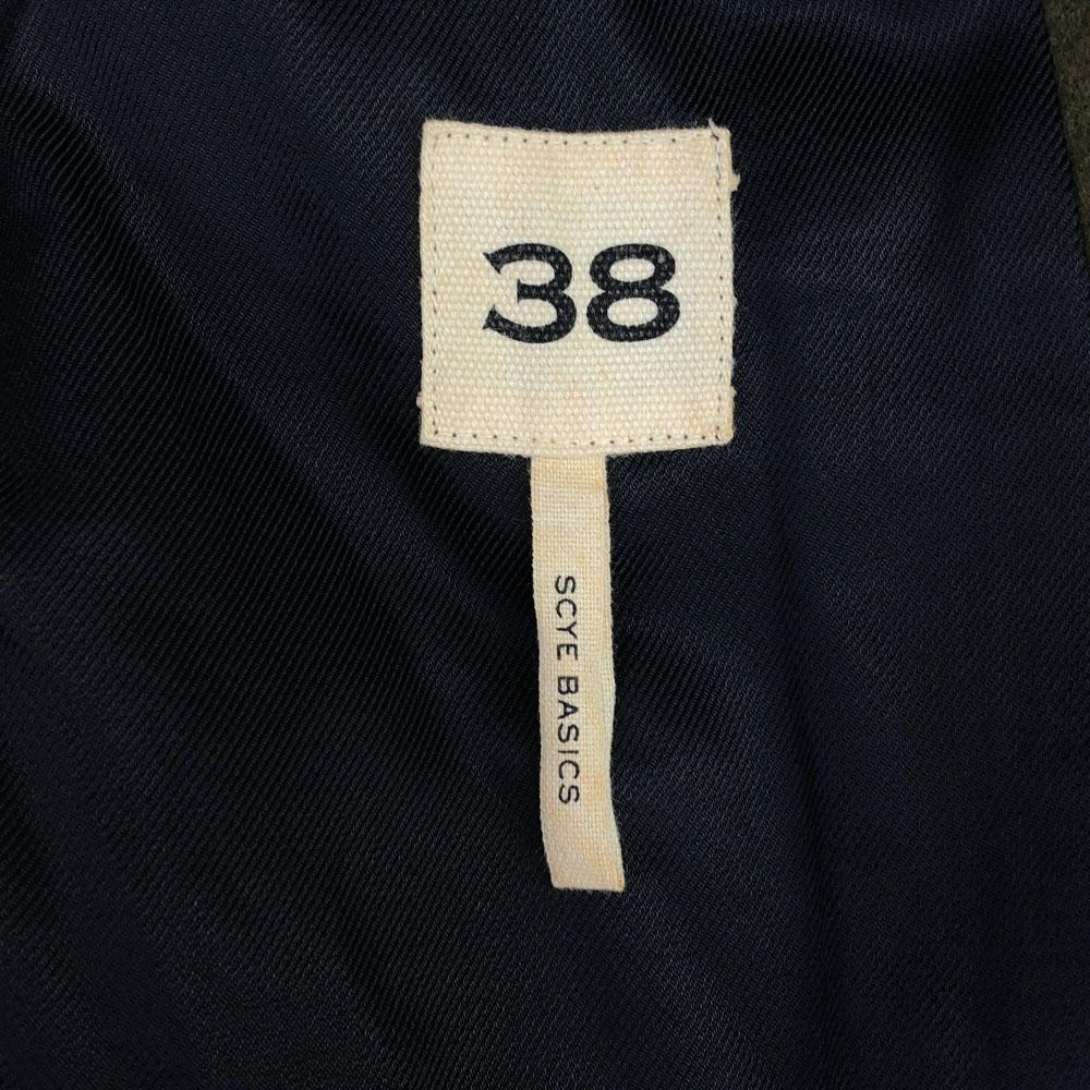 SCYE BASICS Made In Japan 100% Wool Chester Coat 38 Khaki Women Used