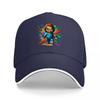 Chucky Horror Movie Character Baseball Cap Black Adjustable Hat with Colorful Splash Design for Fans of Classic Horror Films