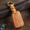 Leather Car Key Case For Vw Volkswagen Golf Vii Mk7 Gti Jetta 4 Buttons Flip Keychain Hoder Remote Control Fobs Protector Cover