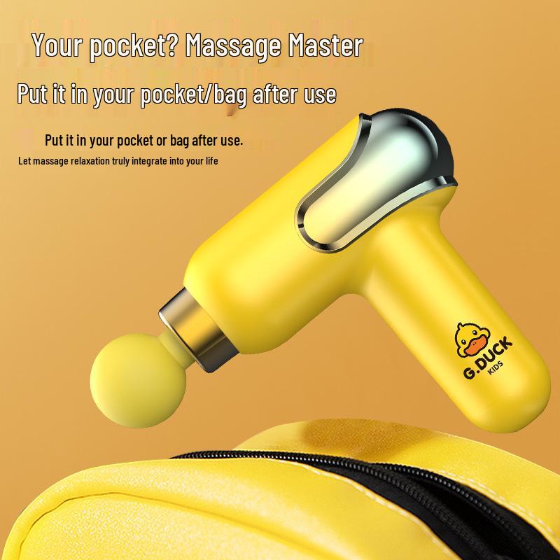 Smart LCD Mini Yellow Duck Muscle Massage Gun for Neck and Fascia