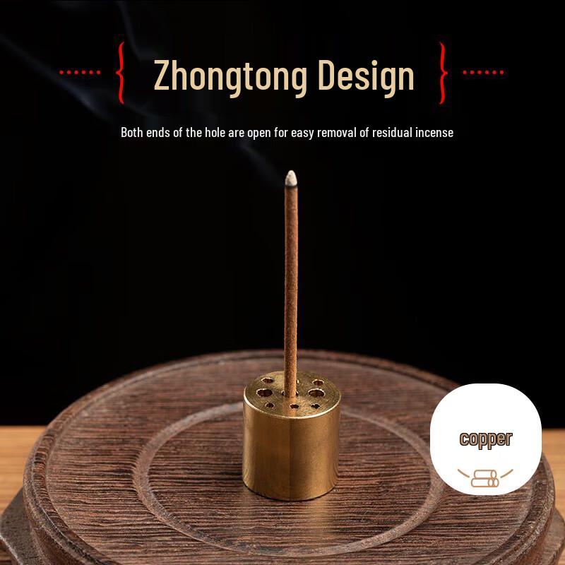 Nine-Hole Copper Gourd Incense Holder