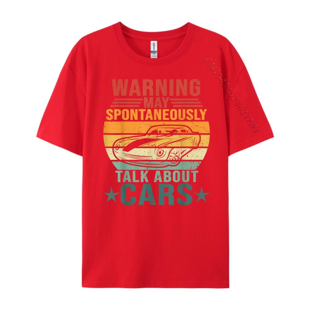 Warning I May Spontaneously Talk About Cars Fall Clothes Aesthetic Couples Breathable Mens Clothing 2024 Printed S