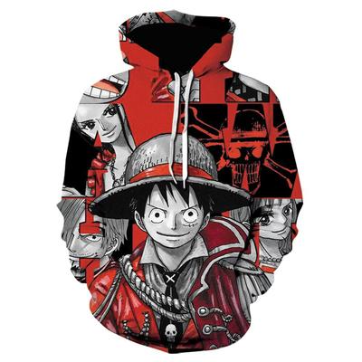 Japon sweat à capuche Anime une pièce Luffy 3d sweats à capuche imprimés Harajuku Style veste dessin animé haute qualité sweat adolescents survêtements