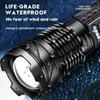 High Powerful LED Flashlight Rechargeable Waterproof Torch with Side Light 7 Modes Zoomable Lamp for Camping Fishing Lantern
