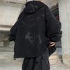 Lamb wool cotton-padded clothes thickened warm cotton-padded clothes men's loose hooded cotton-padded jackets loose coats