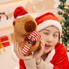 Kawaii New Year Party Christmas Decoration Cute Capybara Plushies Xmas Hat Tree Candy Cane Decor Capi Plush Soft Toys Gift