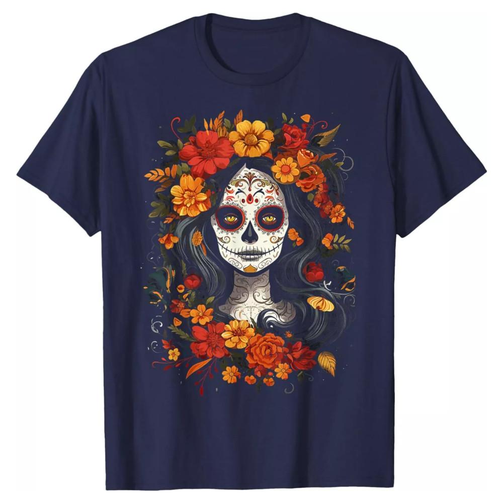 De Los Muertos La Catrina Day of the Dead Sugar Skull Women T-Shirt Unisex T-Shirt XXL