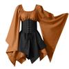 Women Fashion Long Sleeve Vintage Dress Cosplay Party Evening Night Formal Dress