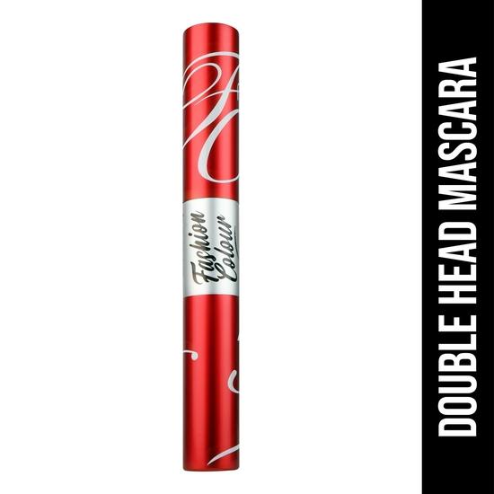 Fashion Colour Platinum Double Head Mascara For Upper & Lower Lashes (10ml) | Volumizing and Lengthening Mascara | 2-in-1 Mascara for Women