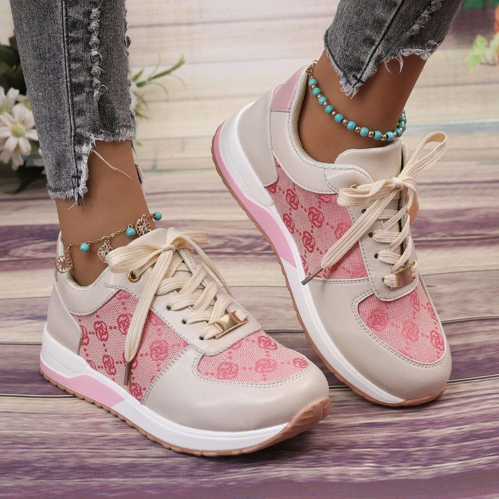 Women Sneakers New Summer Mesh Patchwork Lace-Up Flat Sneakers Women Lightweight Classic Versatile Vulcanize Shoes for Women