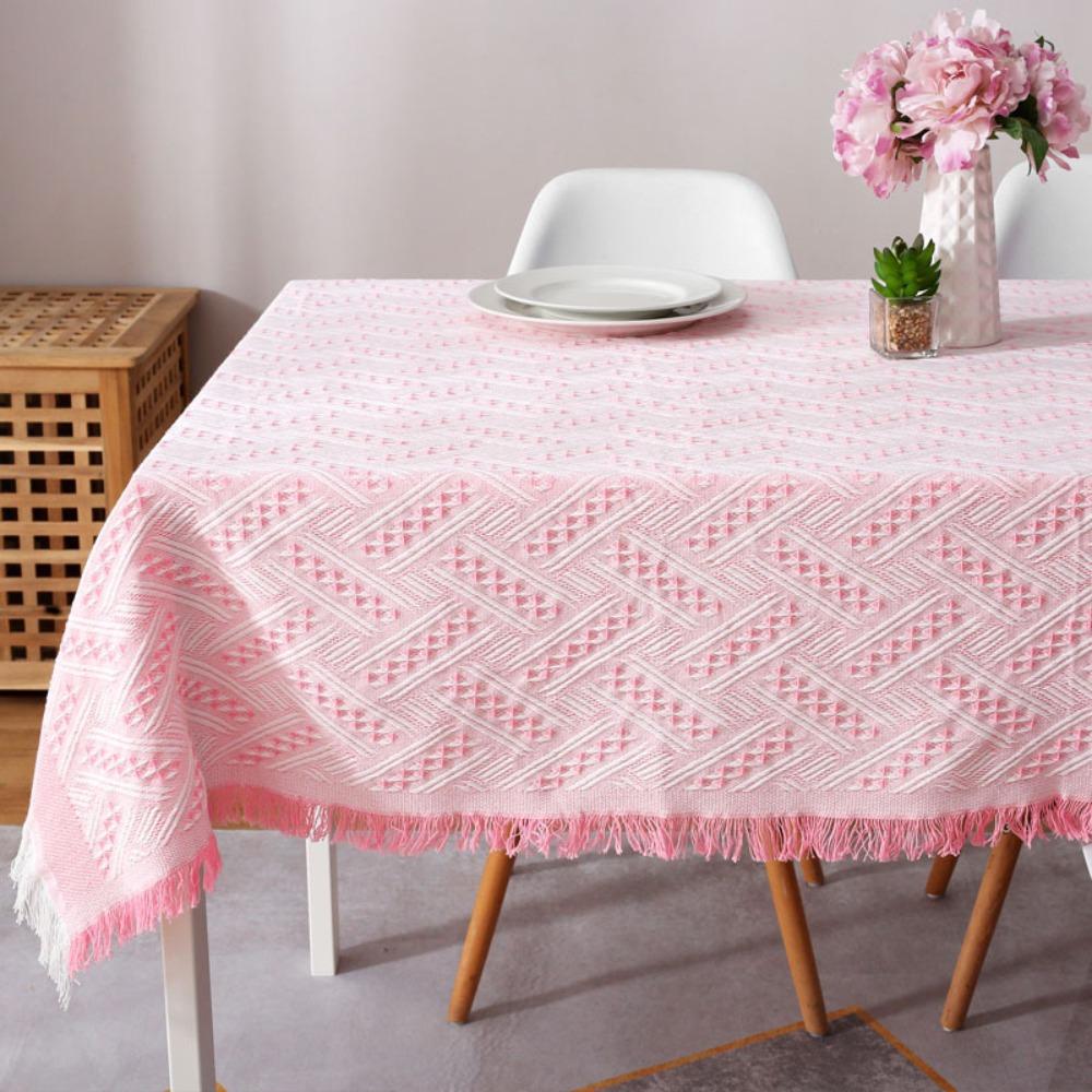 Creamy Style Tablecloth Decorative Deskcloth Retro cloth Rectangular Tablecloth Bedroom Vanity 50x50cm