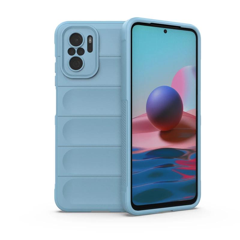 For Xiaomi Redmi Note 10 Pro 10S 4G Back Cover Phone Case Soft Liquid Silicone Anti-fall Shockproof Protect Funda Coque Cases