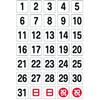 TRUSCO Date Sheet X 10 Magnets, White, 17x18x0.8T, DH-17 (Case Sold)