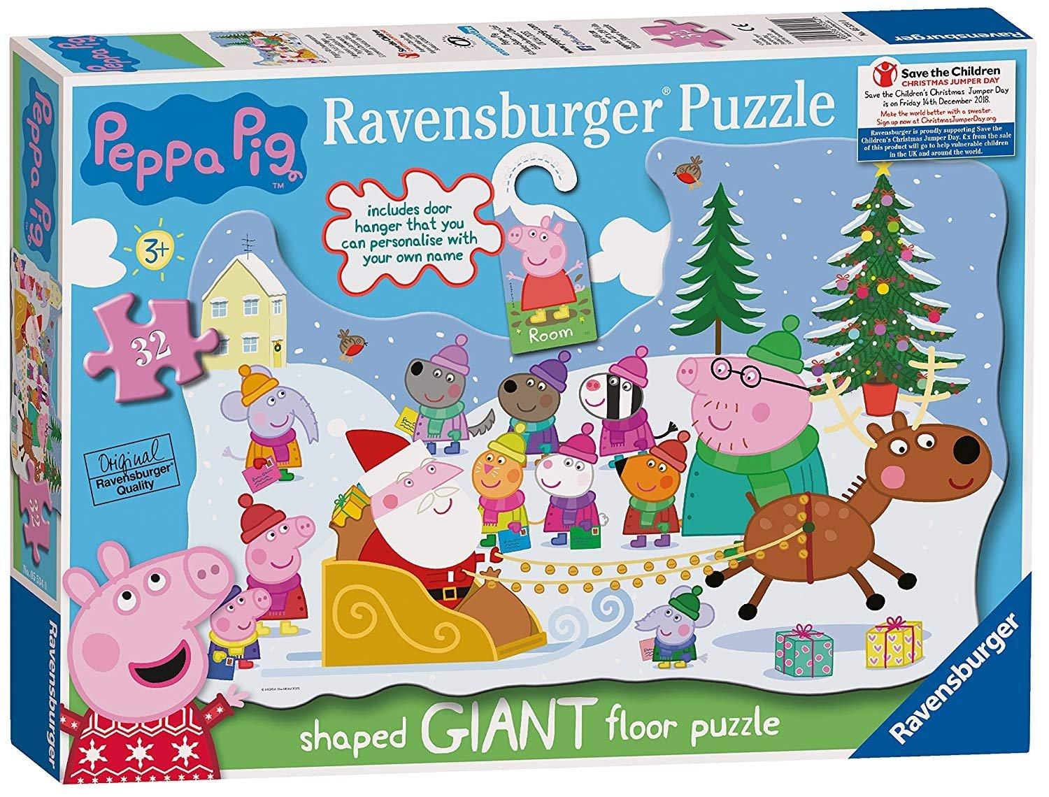 

Ravensburger 5534 Peppa Pig Christmas Jigsaw Puzzle and Door Hanger