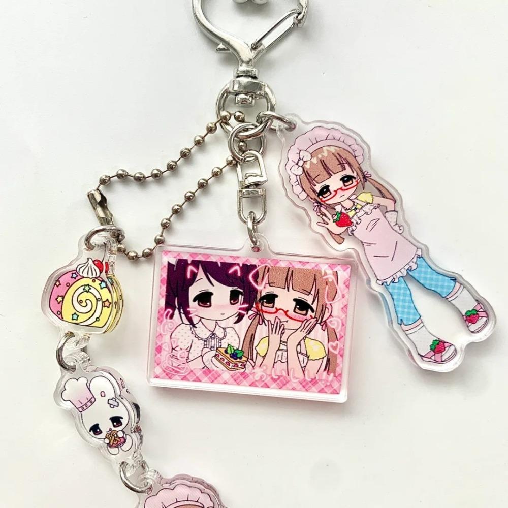 Character Decal Acrylic Phone Charm Cool Cute Phone Lanyard Aesthetic Y2K Key Ring  Girls Women