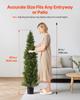 Alberi di Cedro Artificiali Topiari, Set da 2 1524mm Piante Finte di Arbusti di Pino, Aspetto Realistico di Albero Finto di Seta, Montaggio Facile per Decorazione Portico Anteriore Patio Esterno