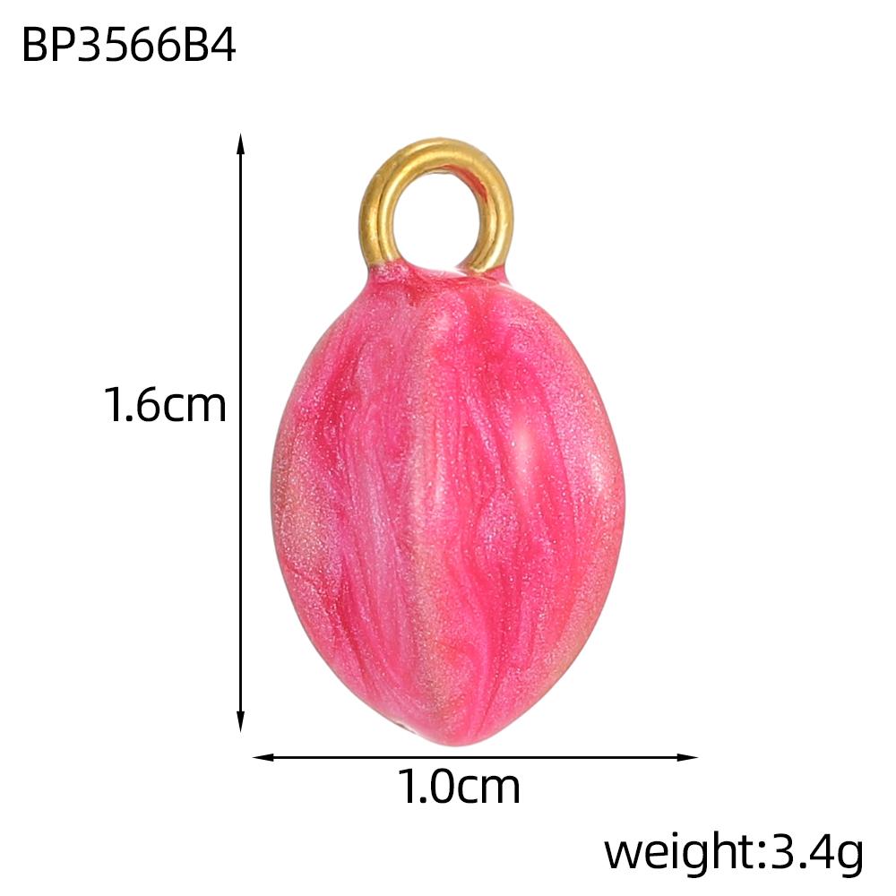 CARLIDANA Fruit Series Charm Enamel Stainless Steel Gold Plated Oil Drop Ice Cream Pendant for DIY Jewelry Necklace Making