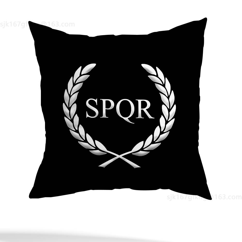 Retro Spqr Roman Empire Pillowcase Casual Style Decoration, Suitable for Home Decoration (excluding Pillow Core)