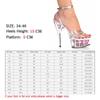 Women's Shoes with Thin Heels Rhinestones Flowers Sweet Nightclubs Dancing Shoes 15cm Heel 5cm Platform YKC
