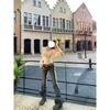 Women's Romantic French White Lace Long Sleeve Top - Lightweight, Round Neck, Luxury Elegance for Autumn and Winter.